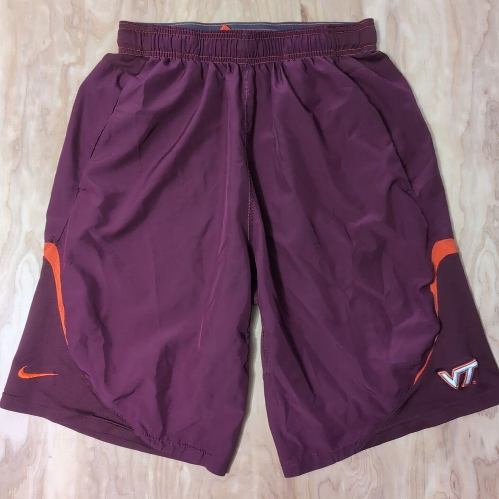 Nike Dri Fit Virginia Tech Hokies Football Shorts W/Pockets 27x11